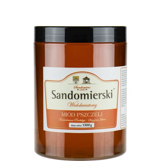Miód naturalny pszczeli Sandomierski wielokwiatowy 1300 g